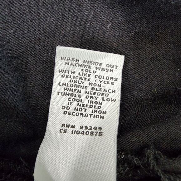 Catherines Liz & Me Women Top Size 4X Black Long Sleeved Beaded Square Neck Knit - Picture 9 of 9